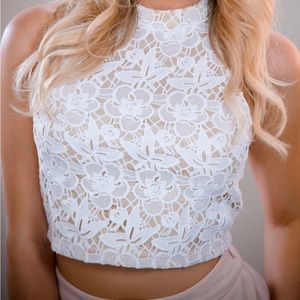 Off white crop top SZ S